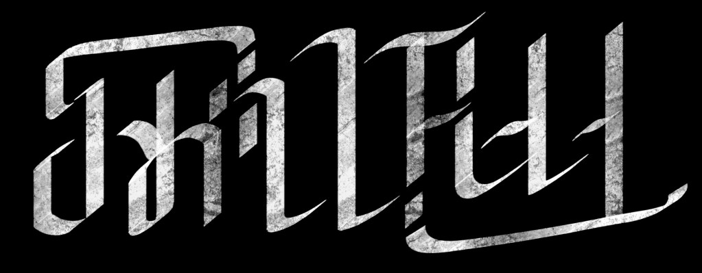 Turned one way, it says "skillfull" the other way says "failure". White text on black. It's hard to read tbh.
